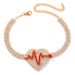 jewelry creative novel electrocardiogram Anklet Beach full diamond multi-row heart-shaped Anklet_ipsvogv.com