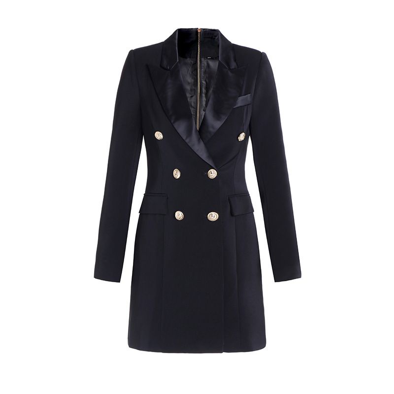 Women's Clothing INS suit skirt black and white slim commuting atmosphere dress coat skirt women's clothing trend_ipsvogv.com