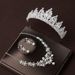 Handmade crown bridal headdress main wedding dress necklace three piece set atmospheric luxury wedding female high end birthday crown_ipsvogv.com