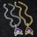 Accessories Men's Versatile Hip-Hop Necklace Fashion Trendy Full Diamond Skull Pirate Pendant_ipsvogv.com