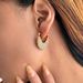 Fashionable Niche INS Retro Oval Zircon Hollow Shoulder Bag Earrings_ipsvogv.com