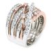 Sanjie's New Sparkling Diamond Micro Inlaid Zircon Creative Women's Cross Color Separation Ring_ipsvogv.com