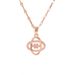 New Korean Edition Gold Plated Micro Inlaid Zircon Dynamic Four Leaf Flower Titanium Steel Necklace Mesh Red Fashion_ipsvogv.com