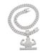 Full Diamond Muscle Money Bag Hip Hop Pendant Creative Design Exaggerates Alloy Water Diamond Cuban Chain Necklace_ipsvogv.com