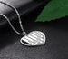 Personalized Titanium Necklace, Stainless Steel Heart-shaped Hollow Diamond Pendant, Birthda Stone Name Necklace_ipsvogv.com