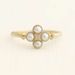 Sanjieins New Internet Celebrity Fashion Gold Pearl Ring Creative Simple Clover Flower Versatile Jewelry For Women_ipsvogv.com