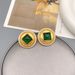 French Vintage Round Minimally Glazed Glass Earstuds with Personalized, Small, and High Quality Earrings_ipsvogv.com
