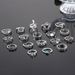 Diamond Carved Peach Heart Hollow Black And White Starfish Ring Punk Snake 18 Piece Set_ipsvogv.com