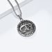 Retro Egyptian geometric round pendant niche triangle Horus eye necklace simple fashion jewelry_ipsvogv.com