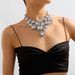 N11023 Exaggerated ZA Light Luxury Neckchain Acrylic Diamond Accessories Celebrity Style Fashion Necklace_ipsvogv.com