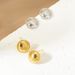 Sterling Silver Button Earrings Light Luxury Personality Fashion High Sense Retro Female Niche Earrings_ipsvogv.com