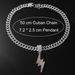 Trendy and cool dual tone lightning large pendant necklace with sparkling diamond hip-hop style street dance rap_ipsvogv.com