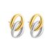Fashion Simple Personality Earrings Stainless Steel Plated And Silver Two Color O Shaped Double Ring Buckle Earrings_ipsvogv.com