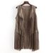 Slim slim sleeveless vest with fringe clip for women_ipsvogv.com