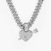 New Personalized One Arrow Piercing Pendant Heart-shaped Full Fashionable Street Hip-hop Diamond Cuban Necklace_ipsvogv.com