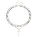 Hip Hop Stacked Cross Necklace Female, Double Versatile Niche Sweater Chain Necklace Spice Girl_ipsvogv.com