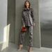 Women's Clothing fashion casual suits leopard print spring ladies long sleeved trousers women's two piece suit_ipsvogv.com