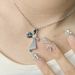 Exquisite Full Diamond Bowknot Ribbon Necklace Light Luxury Design Pendant Feel Feminine French Style Versatile Clavicle_ipsvogv.com