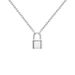 Women's Jewelry K Gold Plated Small Lock Pendant Necklace Light Luxury Design High End Sense All Match Couple Clavicle Chain_ipsvogv.com