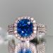 Cao Shi's New Copper Inlaid Blue Zircon Luxury Ring For Women_ipsvogv.com