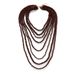 ZA Ethnic Style Multi-layer Layered Handmade Bead Necklace With Exaggerated Waterfall Shaped Long Collarbone Chain_ipsvogv.com