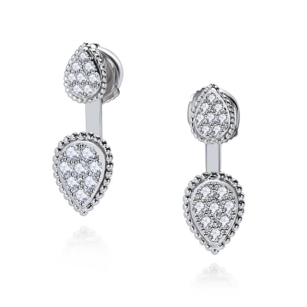 Women's Jewelry Beaded Diamond Double Teardrop Shaped Earrings Flying Saucer Earplugs Ear Hooks Retro Creative Boutique Earrings Ear Hooks_ipsvogv.com