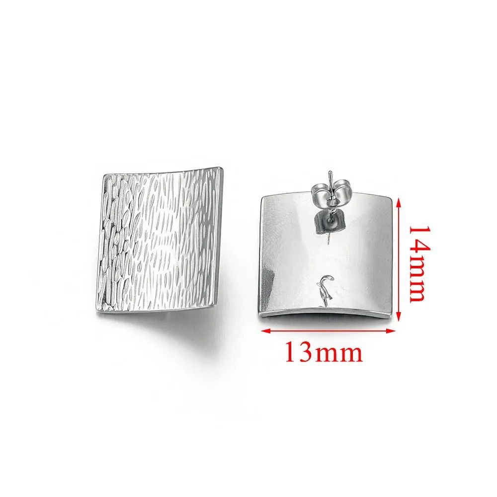 French Square Geometric Texture, Golden Style, Fashionable And Versatile Earr, Personalized Design, Elegant DIY_ipsvogv.com
