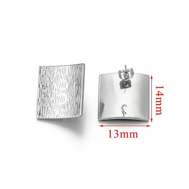 French Square Geometric Texture, Golden Style, Fashionable And Versatile Earr, Personalized Design, Elegant DIY_ipsvogv.com