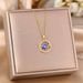 Fashionable New Micro Inlaid Zirconium Love Round Necklace Women's Titanium Steel Light Luxury Clavicle Chain Jewelry_ipsvogv.com