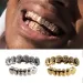 YOUNGX Hip Hop Heart Zircon Teeth Grillz Braces Gold Color Top Bottom Glossy CZ Stone Tooth Caps For Women Men Jewelry_ipsvogv.com