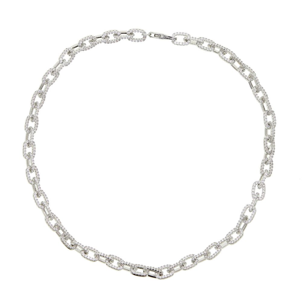 Fashion Cuban Chain Simple Personality Dia Ladies Necklace Jewelry_ipsvogv.com