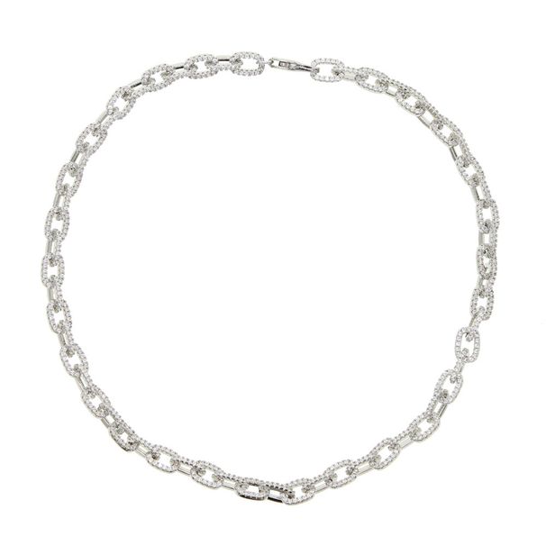 Fashion Cuban Chain Simple Personality Dia Ladies Necklace Jewelry_ipsvogv.com