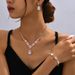 Women’s Jewelry Set Fashion New Fashionable Gold Rose Gold Three Piece Set Zircon Necklace Earrings Bracelet Bridal Set Jewelry_ipsvogv.com