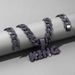 Hip Hop Exaggerated Purple Full Letter King Pendant Necklace For Men's Cool Cuban Diamond Embellishments_ipsvogv.com
