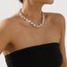 12335 new temperament pearl collarbone chain elegant bride wedding high-end necklace for women_ipsvogv.com