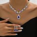 Special Price! Fashionable New Jewelry Wholesale High End Crystal Gemstone Water Drop Necklace Earrings Set_ipsvogv.com