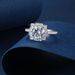 S Silver D Color Mosang 2 Carat Fashionable And Minimalist Women's Four Claw Diamond Ring Live Broadcast_ipsvogv.com