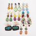 Wind personality acrylic alloy resin for women ZA, light luxury and high-end, water droplet geometric color earrings_ipsvogv.com