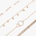 Minimalist New Geometric Style Metal Bracelet Personalized Circle Pattern Arrow Chain Set Of 4 Bracelets_ipsvogv.com