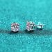 S925 Sterling Silver Fashion Simple Classic Four Claw Earrings Earrings Moissanite Earrings For Women_ipsvogv.com