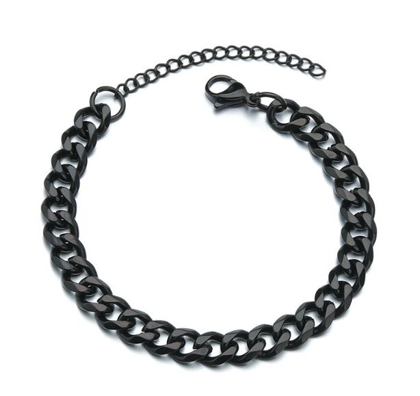 Jewelry Hip-hop Hong Kong Style Cuban Snake Bone Chain Gold Men's Titanium Steel Necklace_ipsvogv.com