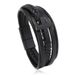 Hot Selling Cross Leather Multi-layer Hand-woven Rope Unisex Alloy PU Magnetic Clasp Bracelet_ipsvogv.com
