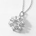 new Crystal Snowflake Design Necklace Pendant Female S925 Silver Full Inlaid Shining White Diamond Pendant Fashionable Light Luxury_ipsvogv.com