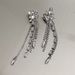 Irregular Smart Long Diamond Chain earrings High-grade Geometric Tassel Zircon earrings Female earrings_ipsvogv.com
