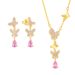 Light luxury micro diamond butterfly jewelry set pendant necklace and earrings female S925 sterling silver_ipsvogv.com
