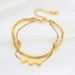 Gold Light Luxury Love High Grade Titanium Steel Bracelet with Insignia Design Double Layer Wrapped Mesh Red Jewelry,_ipsvogv.com