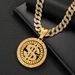 Explosive Hip-hop Creative Spinning Dollar Pendant Accessory, Street Rap Rock Style Beautiful Knife Necklace Decoration_ipsvogv.com