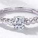 Moissanite Four Claw Ring Female S925 Silver Inlaid With Colored Gemstones Proposal Single Ring Fashionable Personality Light Luxury_ipsvogv.com