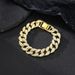 15MM Full Diamond Alloy Foot Chain Hip Hop Jewelry Summer Versatile U-shaped Cuban Bracelet_ipsvogv.com