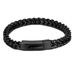 Trendy Titanium Men's Accessories Stainless Steel Square Buckle Braided Reversible Chain Hip Hop Bracelet Jewelry_ipsvogv.com